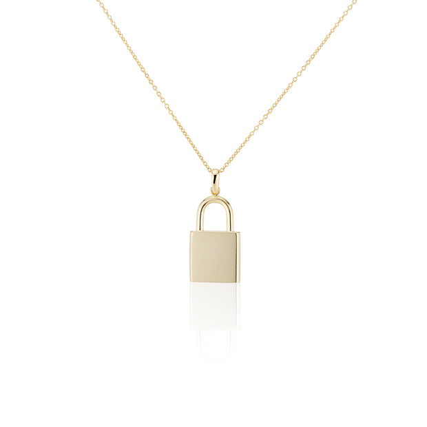 Large Lock Necklace - essentialsjewels.com