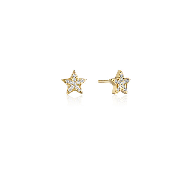 Star Pave Stud Earring - essentialsjewels.com