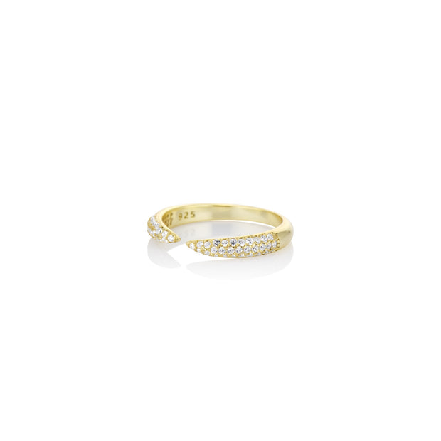 Pave Open Claw Ring - essentialsjewels.com