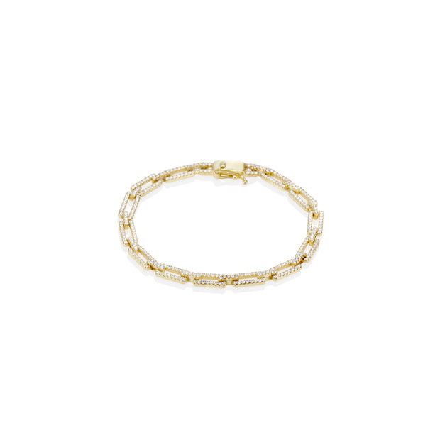 Pave Oval Bracelet - essentialsjewels.com