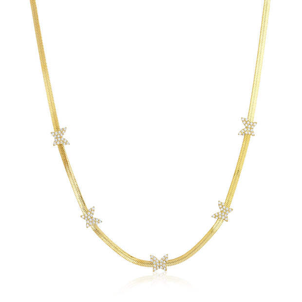 Butterfly Herringbone Necklace - essentialsjewels.com