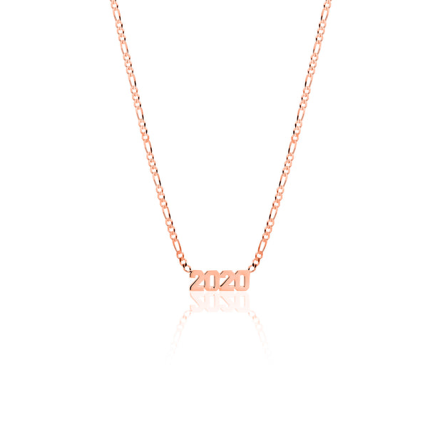 Year Nameplate Necklace - essentialsjewels.com